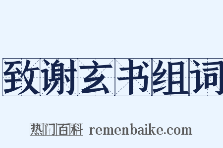 致谢玄书组词是什么意思的图片